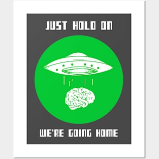 ufo aliens abduction Posters and Art